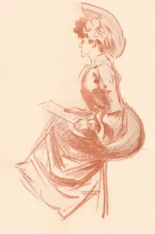 Drawing in Sanguine c1900 (1903-1904). Artist: Jules Cheret