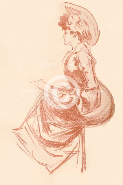 'Drawing in Sanguine', c1900 (1903-1904). Artist: Jules Cheret.