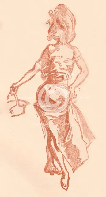 'Drawing in Sanguine', c1900 (1903-1904). Artist: Jules Cheret.