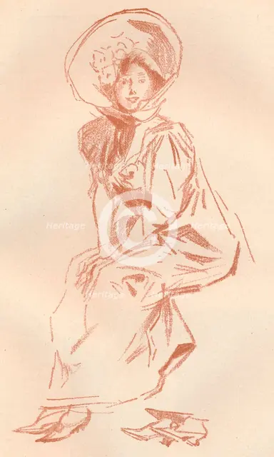 'Drawing in Sanguine', c1900 (1903-1904). Artist: Jules Cheret.