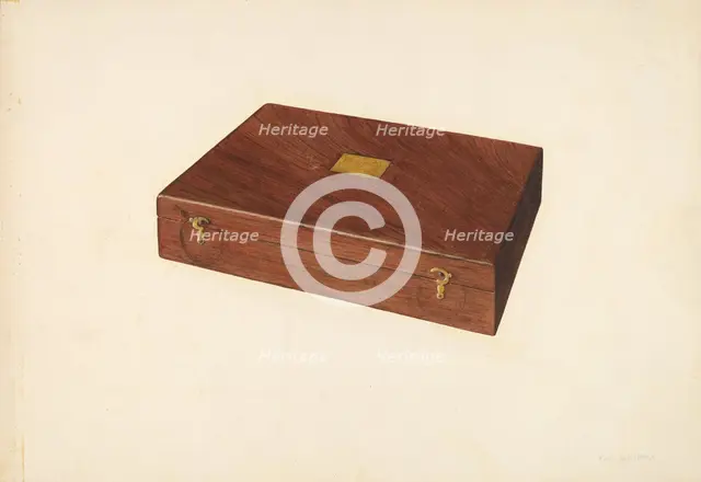 Drawing Instrument Box, c. 1940. Creator: Fred Hassebrock.