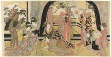 Drawing Lots for Prizes (Ho biki), Japan, c. 1798. Creator: Kitagawa Utamaro