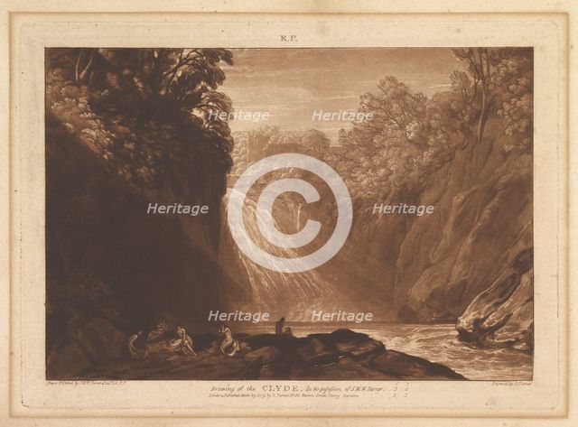 Drawing of the Clyde (Liber Studiorum, part IV, plate 18), March 29, 1809. Creator: JMW Turner.