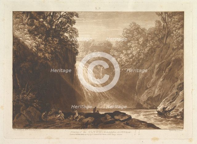 Drawing of the Clyde (Liber Studiorum, part IV, plate 18), March 29, 1809. Creator: JMW Turner.