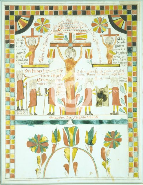 Drawing of the Crucifixion, 1800. Creator: Unknown.