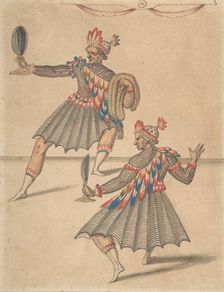 Drawing of Two Americans for Ballet de la Douairière de Billebahaut, 1626. Creator: Daniel Rabel