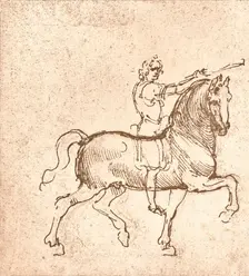Drawing of a walking horse, c1472-c1519 (1883). Artist: Leonardo da Vinci