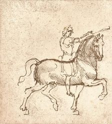 Drawing of a walking horse, c1472-c1519 (1883). Artist: Leonardo da Vinci