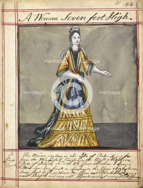 Drawing of a woman from Portrush, Ireland, 1730s. Creator: James Paris du Plessis.