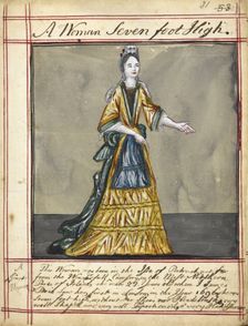Drawing of a woman from Portrush, Ireland, 1730s. Creator: James Paris du Plessis