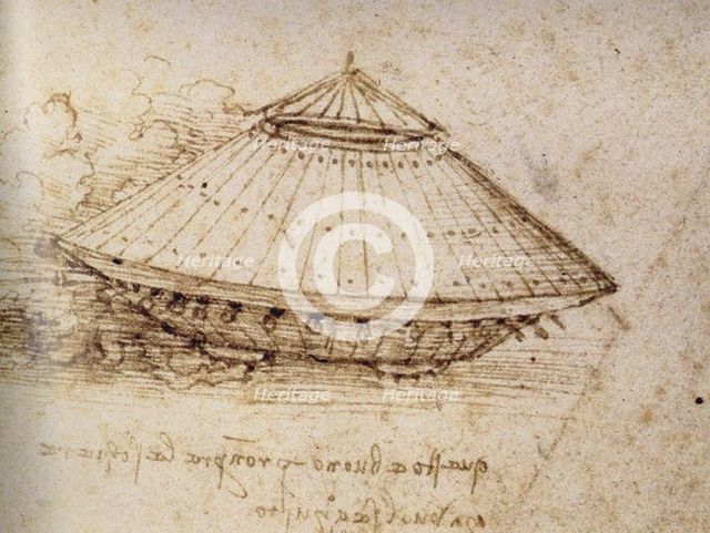 Drawing of an armoured tank, ca 1485. Artist: Leonardo da Vinci (1452-1519)
