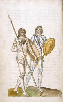 Drawing of Ancient Britons, 1573-1575. Creator: Lucas de Heere