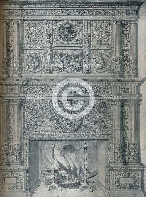 'Drawing of Chimney-Piece', c1537. Artist: Hans Holbein the Younger.
