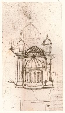 Drawing of ecclesiastical architecture, c1472-c1519 (1883). Artist: Leonardo da Vinci