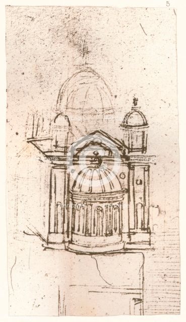 Drawing of ecclesiastical architecture, c1472-c1519 (1883). Artist: Leonardo da Vinci.