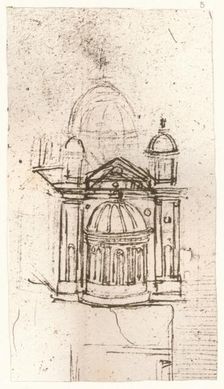Drawing of ecclesiastical architecture, c1472-c1519 (1883). Artist: Leonardo da Vinci
