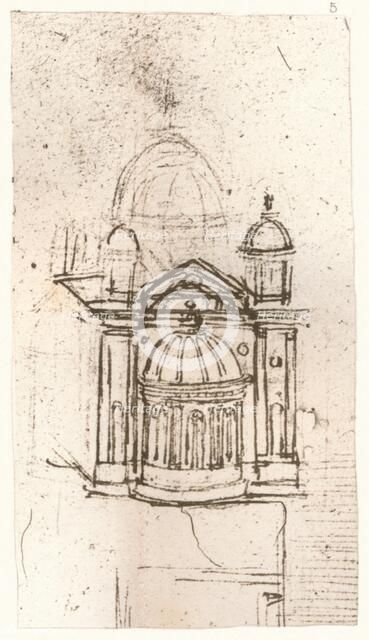 Drawing of ecclesiastical architecture, c1472-c1519 (1883). Artist: Leonardo da Vinci.