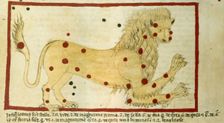 Drawing of Leo, the sign of the Zodiac for July, 14th century. Creator: Andolone dal Nero