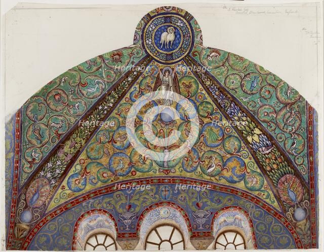 Drawing of Mosaics in the Vault of the Chancel of San Vitale, Ravenna, 1884. Artist: Thomas Matthews Rooke.