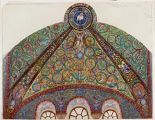 Drawing of Mosaics in the Vault of the Chancel of San Vitale, Ravenna, 1884. Artist: Thomas Matthews Rooke