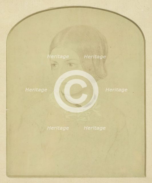 Drawing of Mrs. Craik, 1840/70. Creators: Unknown, Benjamin Mulock.