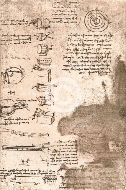 Drawing of musical instruments and other objects, c1472-c1519 (1883). Artist: Leonardo da Vinci.