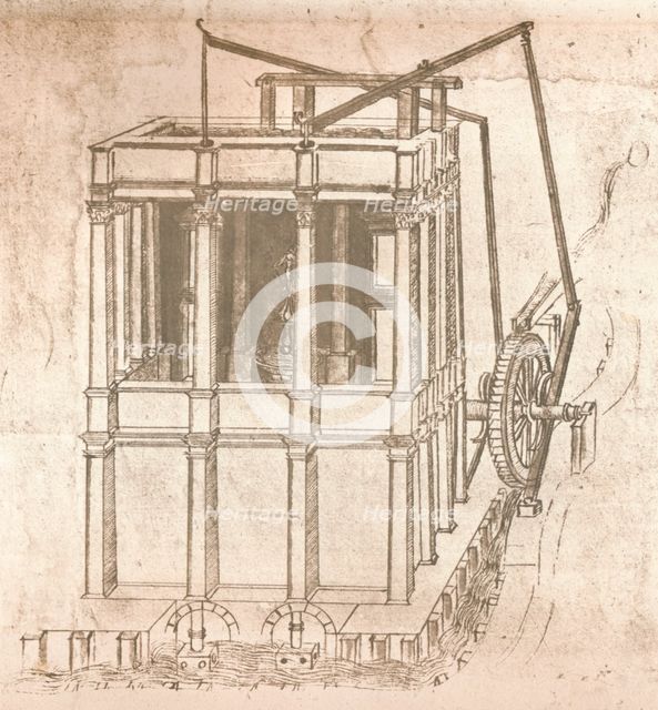 Drawing of projects for castles and villas, c1472-c1519 (1883). Artist: Leonardo da Vinci.