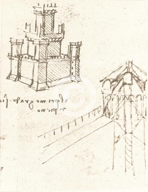 Drawing of projects for castles and villas, c1472-c1519 (1883). Artist: Leonardo da Vinci.