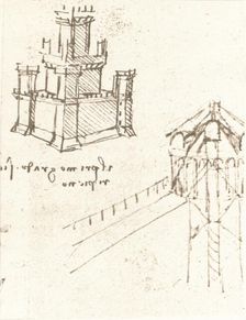 Drawing of projects for castles and villas, c1472-c1519 (1883). Artist: Leonardo da Vinci
