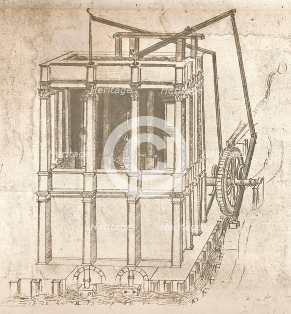 Drawing of projects for castles and villas, c1472-c1519 (1883). Artist: Leonardo da Vinci.
