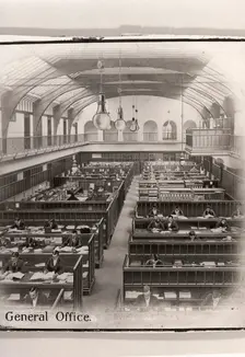 Drawing of Rowntree main office, York, Yorkshire, 1900