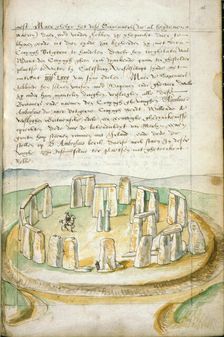 Drawing of Stonehenge, co. Wilts, 1573-75. Creator: Lucas de Heere