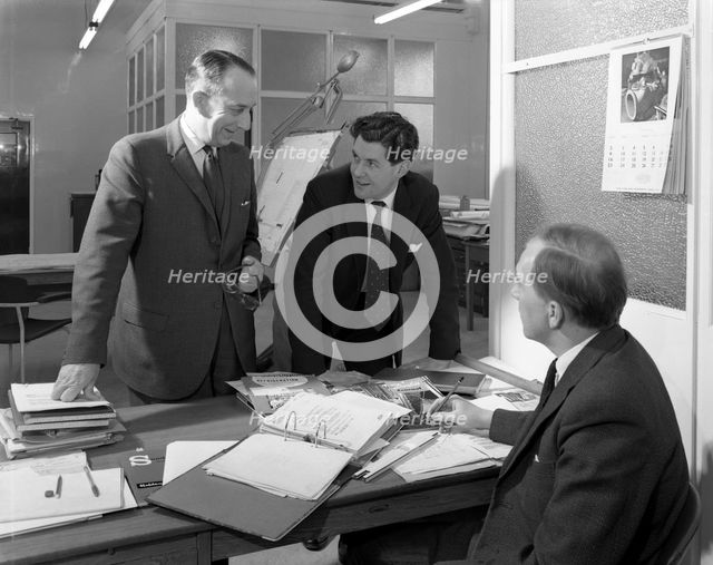 Drawing office scene, Edgar Allen's steel foundry, Sheffield, South Yorkshire, 1964. Creator: Michael Walters.