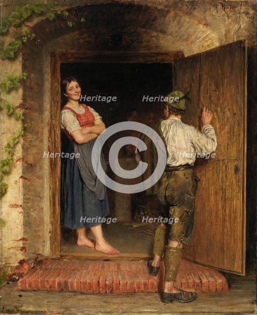 Drawing on Door, 1887. Creator: A. Rinder.