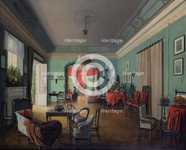 Drawing Room, 1874. Creator: Pyotr Tutukin.