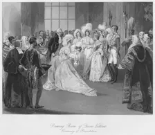 Drawing Room of Queen Victoria. Ceremony of Presentation c1841. Artist: Henry Melville