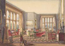Drawing Room, Guys Cliffe, Warwickshire, 1860. Creator: Anon