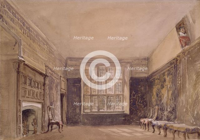 Drawing Room, Haddon Hall, 1831. Creator: David Cox the Elder.