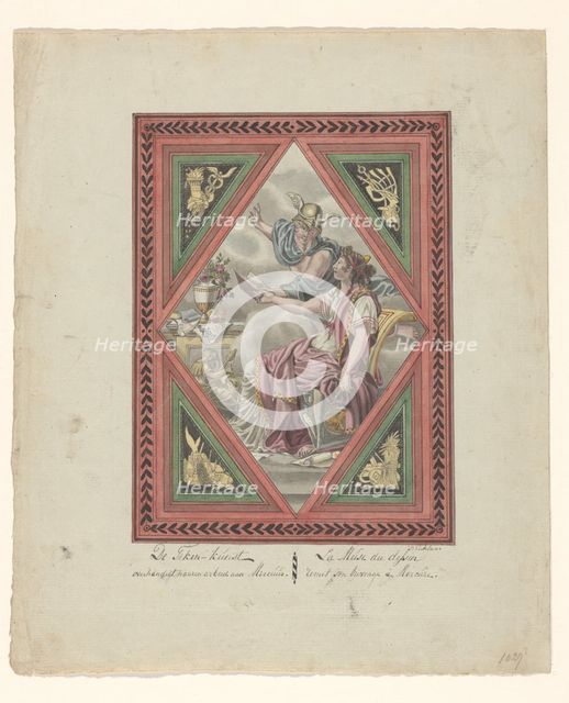 Drawing shows her work to Mercury, 1803-c.1899. Creator: J. Enklaar.