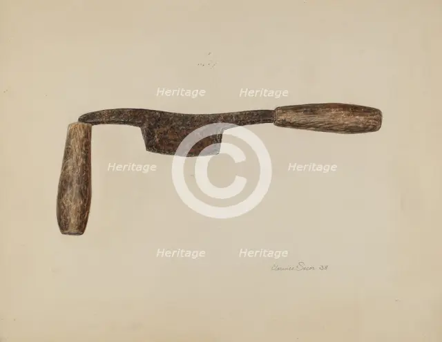 Drawknife, 1938. Creator: Clarence Secor.