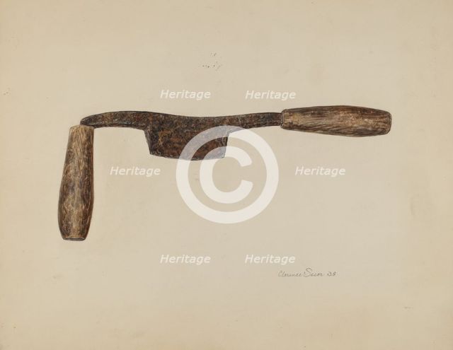 Drawknife, 1938. Creator: Clarence Secor.
