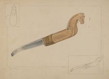 Drawknife, c. 1937. Creator: Gilbert Boese