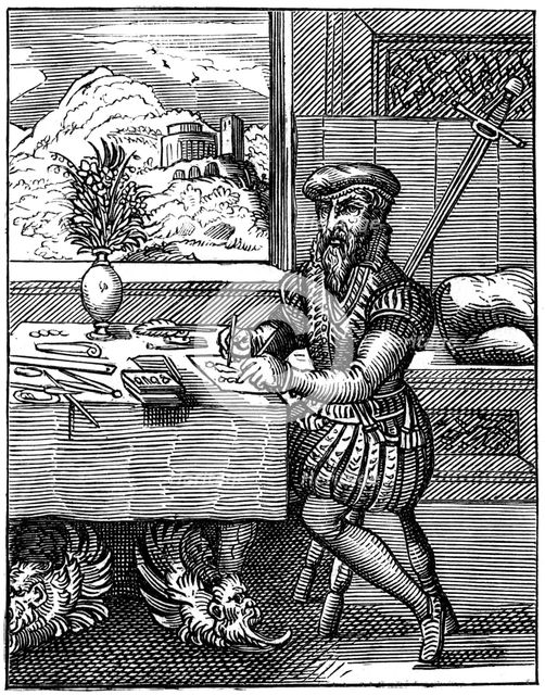 Draughtsman, 16th century (1849).Artist: Jost Amman