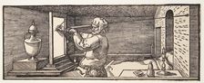 Draughtsman drawing a vase, 1525. Creator: Dürer, Albrecht (1471-1528)