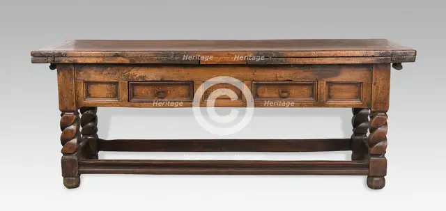 Draw Table, Switzerland, 1645. Creator: Unknown.