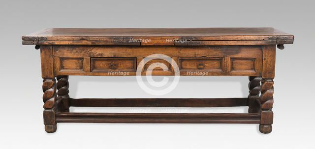 Draw Table, Switzerland, 1645. Creator: Unknown.