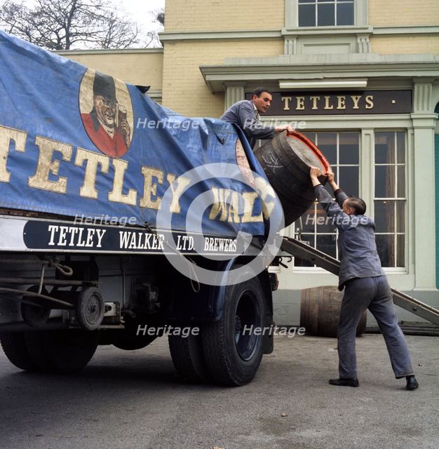 Draymen from Tetley & Walker, Leeds, West Yorkshire, 1969. Creator: Michael Walters.
