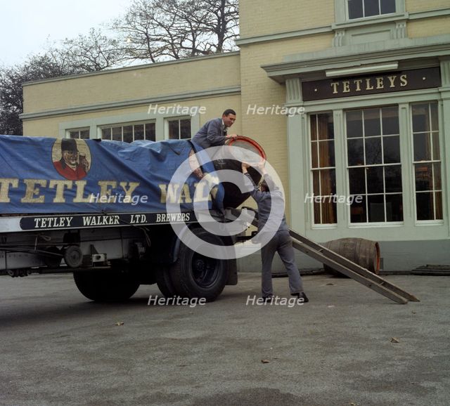 Draymen from Tetley & Walker, Leeds, West Yorkshire, 1969. Creator: Michael Walters.