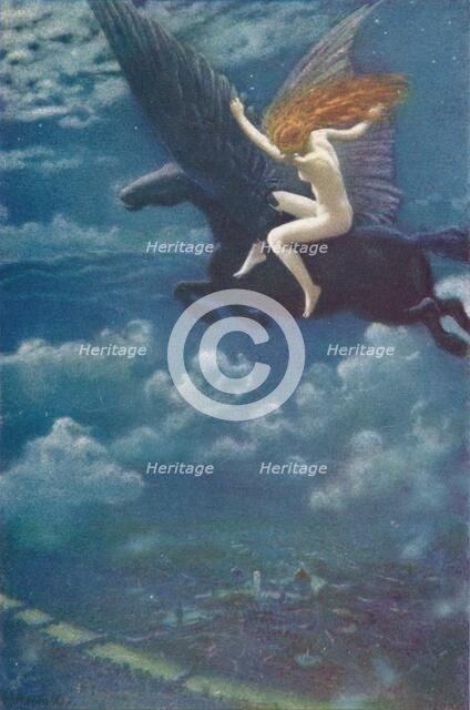 Dream Idyll (A Valkyrie), 1902, (1905) Artist: Edward Robert Hughes