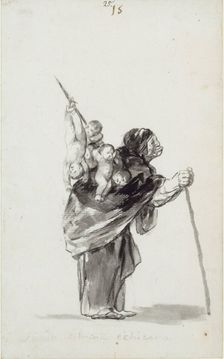 Dream of a good witch (Sueño de buena echizera). Album Witches and Old Women, ca 1820